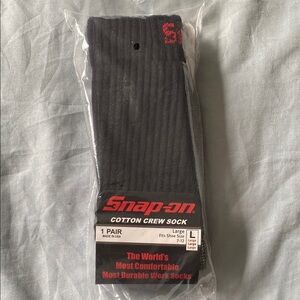 Snap On sock pair, Snap Black Casual Crew Socks Merino Wool Blend